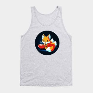 Cute Funny Foodie Fox animal lover Sarcastic Funny Quote Artwork Tank Top